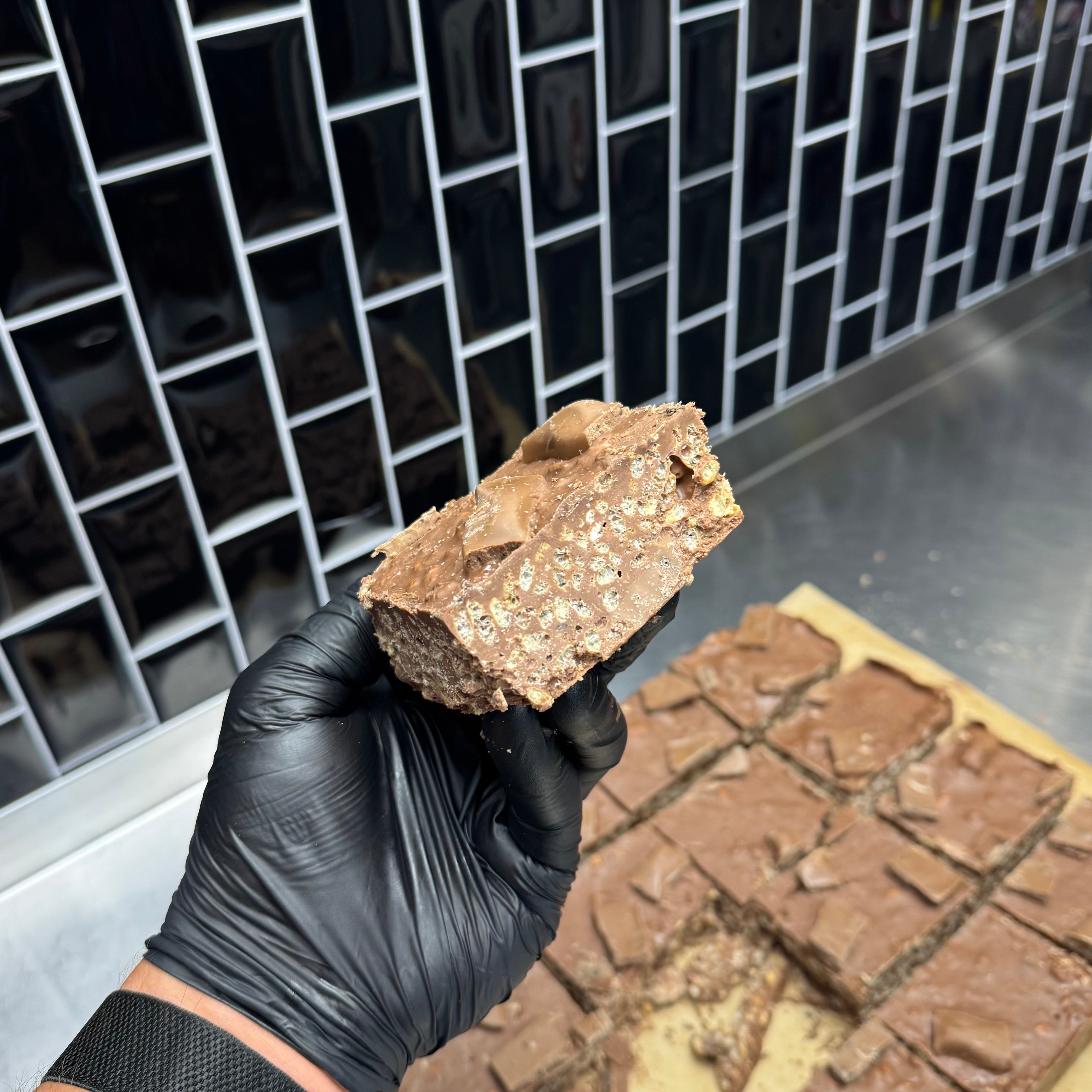 Galaxy Cookie Crumble Crispy Cake Recipe