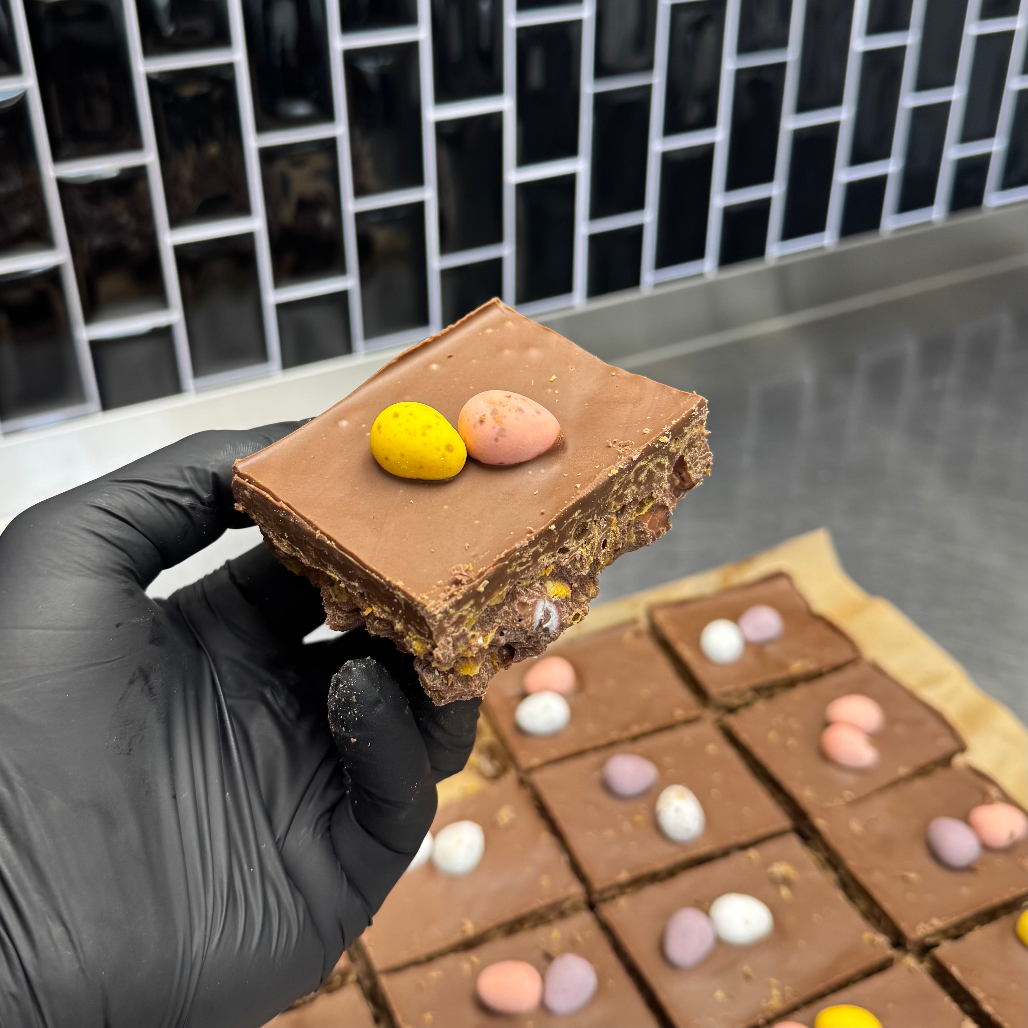 Nutella n' Mini Egg Cornflake Cake Recipe